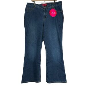 GLO Y2K Denim Jeans Bootcut Juniors Size 20 Medium Wash Stretch Casual NWT